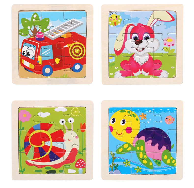 Kids Wooden Cartoon Puzzle – Fun & Educational Tangram Toy!