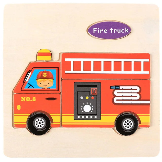 Montessori 3D Wooden Puzzle – Fun & Educational Jigsaw for Toddlers!
