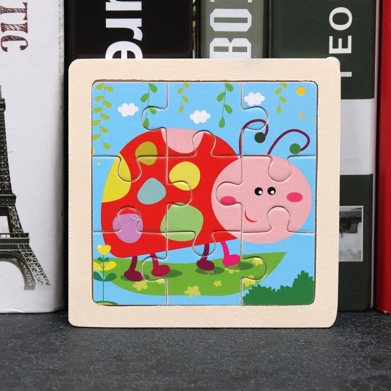 Kids Wooden Cartoon Puzzle – Fun & Educational Tangram Toy!