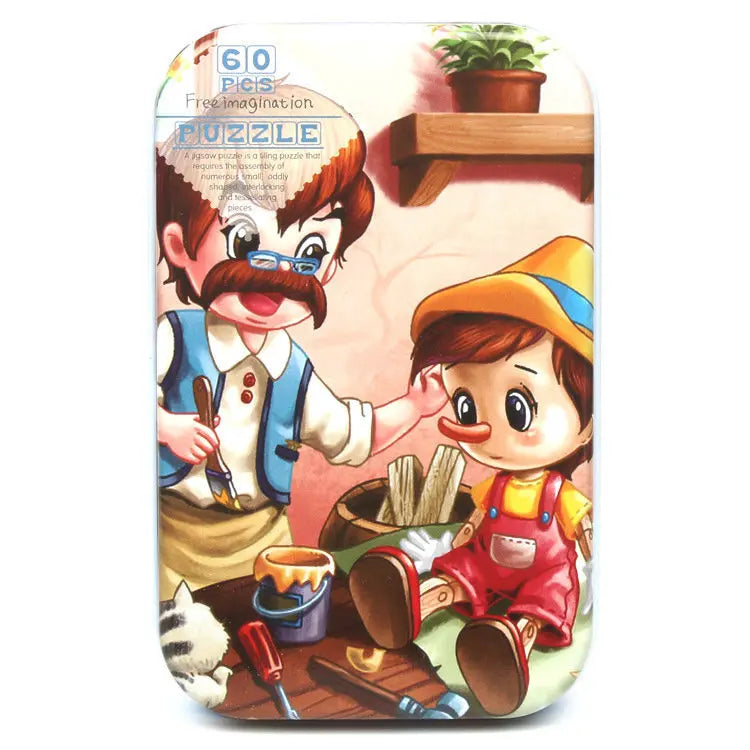 60-Piece Wooden Puzzle Set