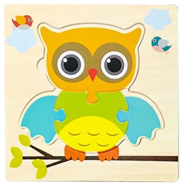 Montessori 3D Wooden Puzzle – Fun & Educational Jigsaw for Toddlers!