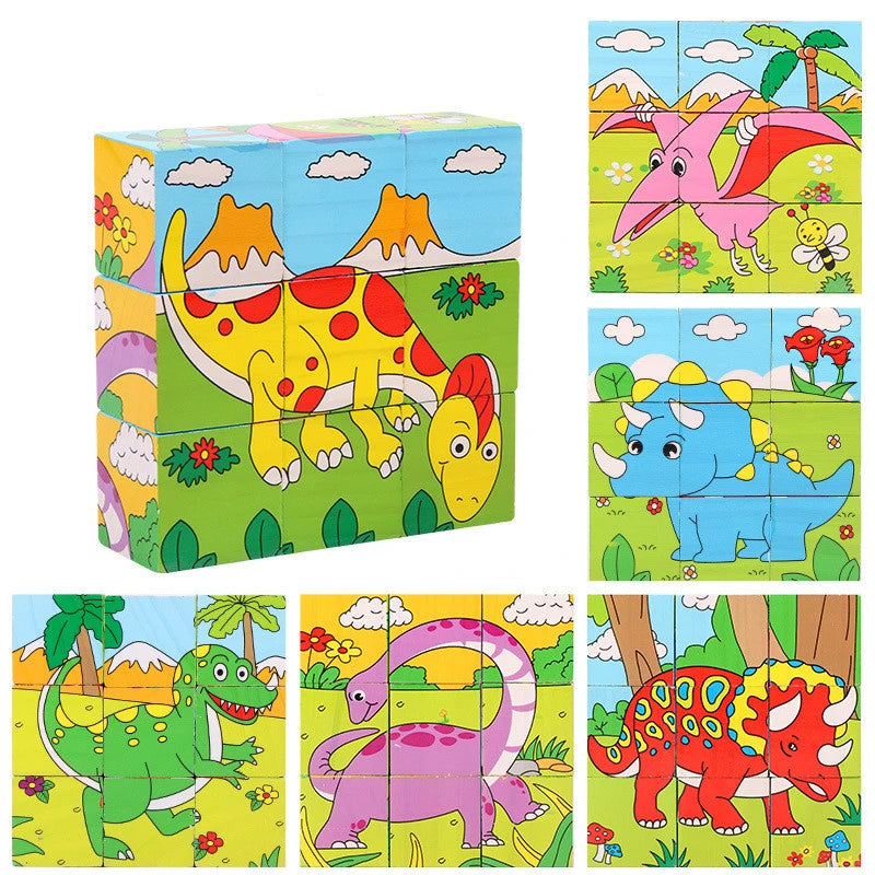 Wooden Blocks – 6-Sided Cube Jigsaw Puzzle