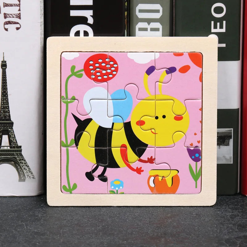 Kids Wooden Cartoon Puzzle – Fun & Educational Tangram Toy!