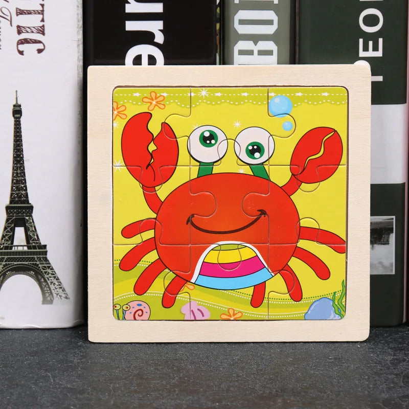 Kids Wooden Cartoon Puzzle – Fun & Educational Tangram Toy!