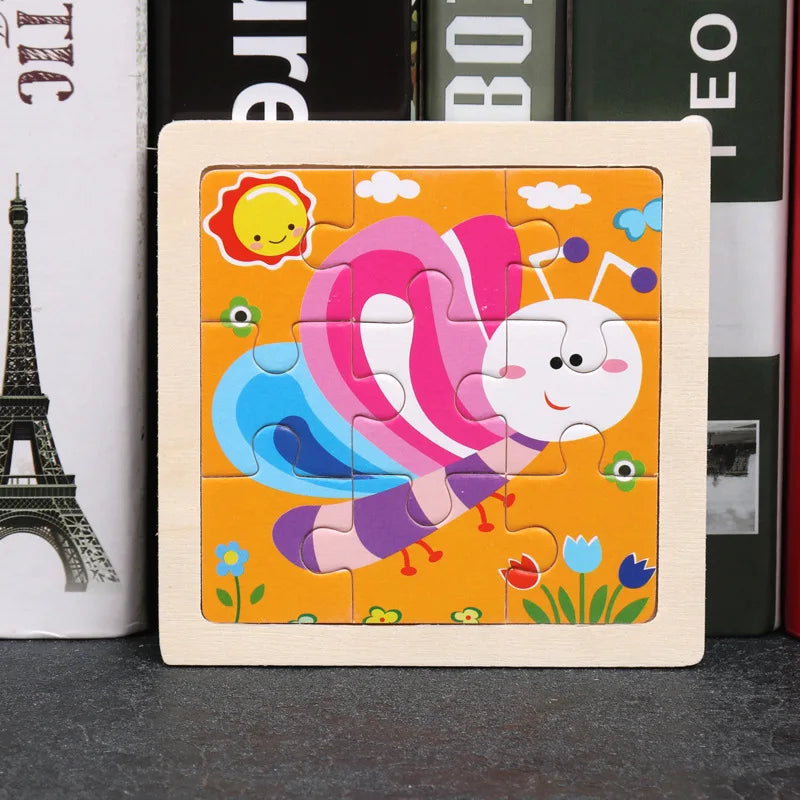 Kids Wooden Cartoon Puzzle – Fun & Educational Tangram Toy!
