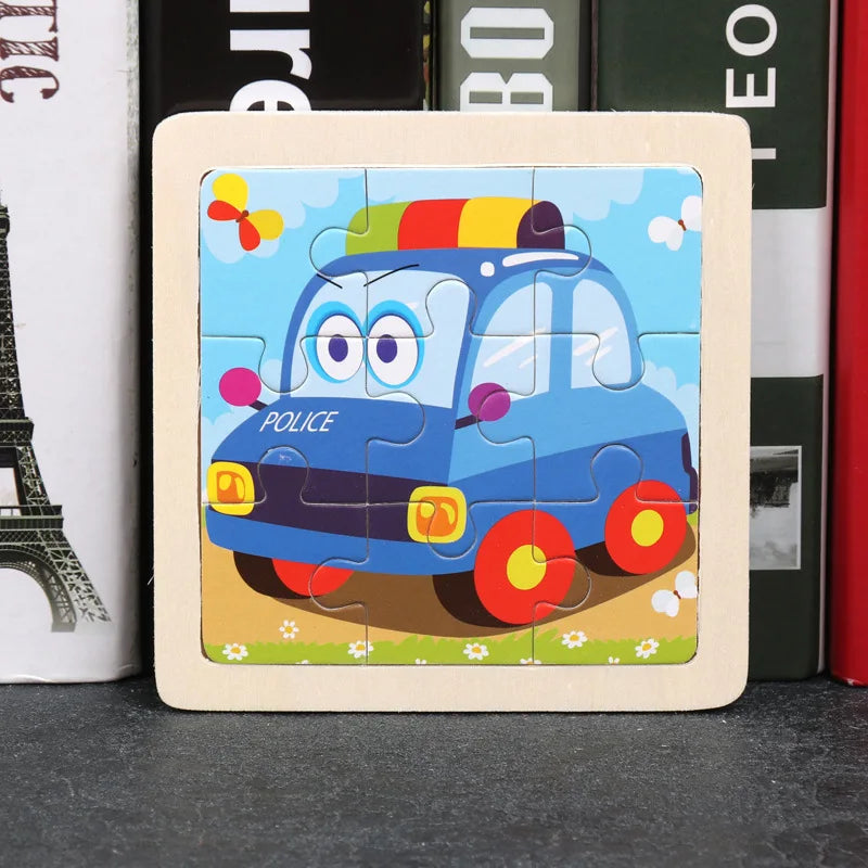 Kids Wooden Cartoon Puzzle – Fun & Educational Tangram Toy!