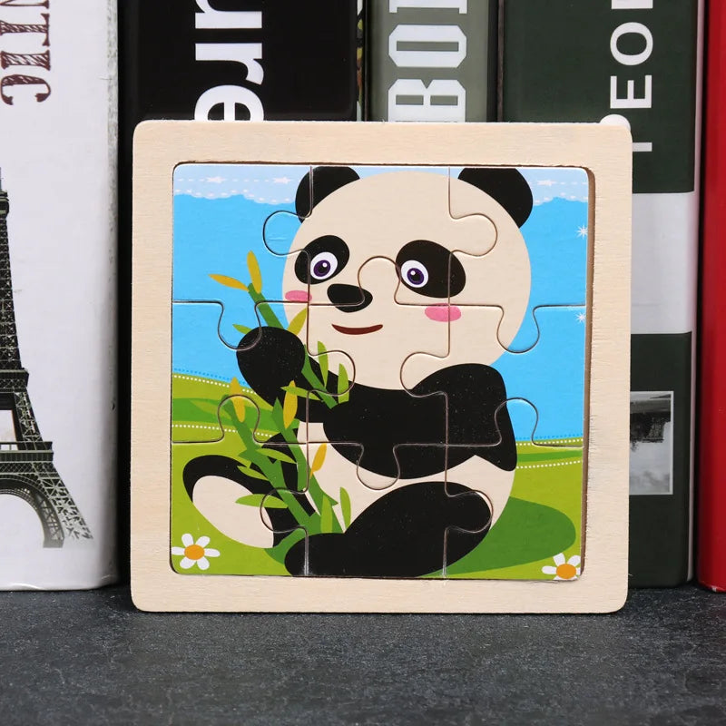 Kids Wooden Cartoon Puzzle – Fun & Educational Tangram Toy!
