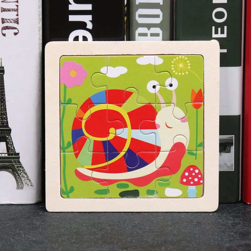 Kids Wooden Cartoon Puzzle – Fun & Educational Tangram Toy!