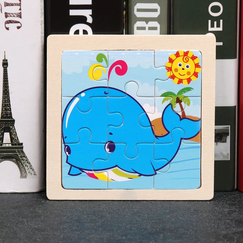 Kids Wooden Cartoon Puzzle – Fun & Educational Tangram Toy!