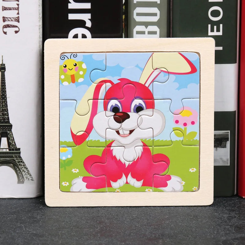 Kids Wooden Cartoon Puzzle – Fun & Educational Tangram Toy!