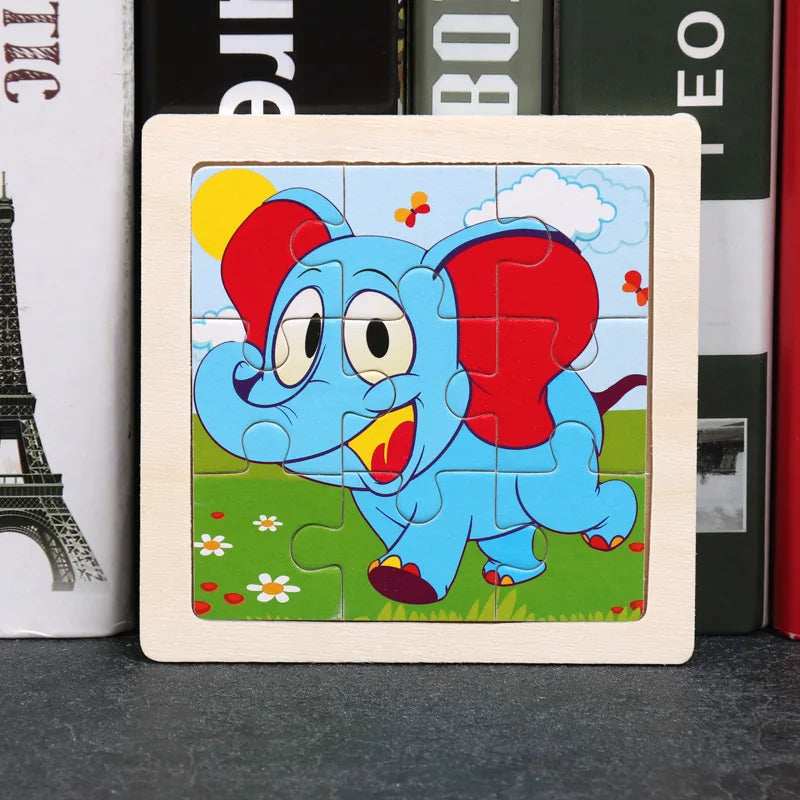 Kids Wooden Cartoon Puzzle – Fun & Educational Tangram Toy!