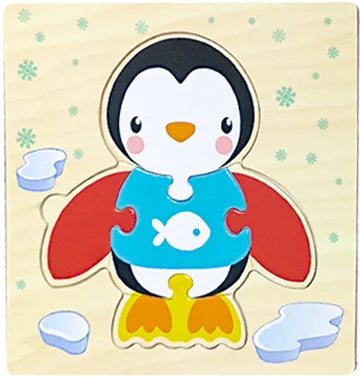 Montessori 3D Wooden Puzzle – Fun & Educational Jigsaw for Toddlers!