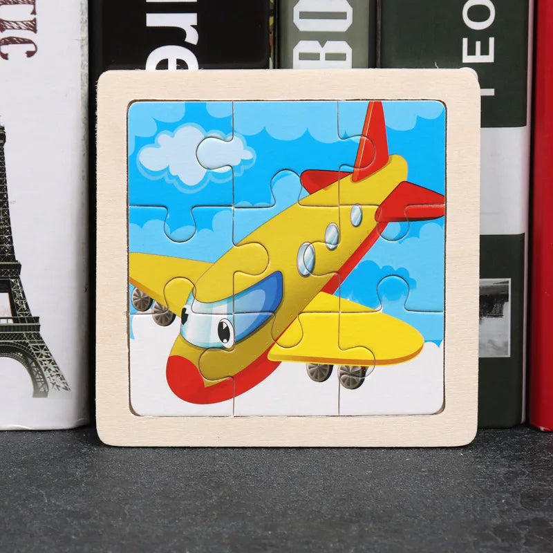 Kids Wooden Cartoon Puzzle – Fun & Educational Tangram Toy!