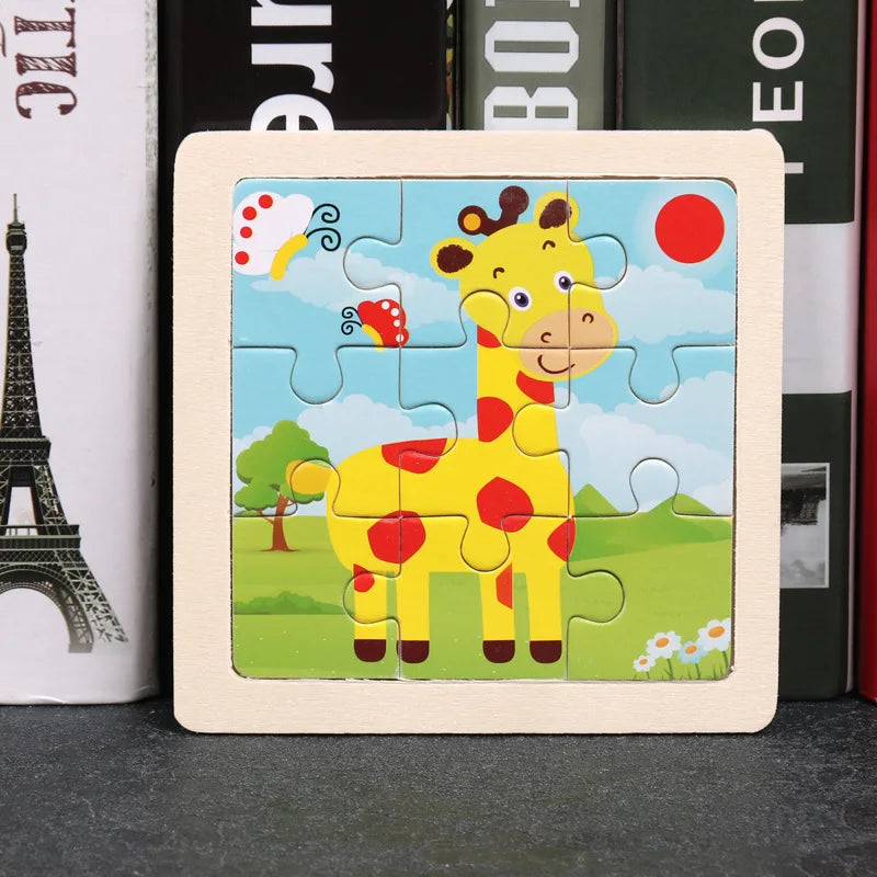 Kids Wooden Cartoon Puzzle – Fun & Educational Tangram Toy!
