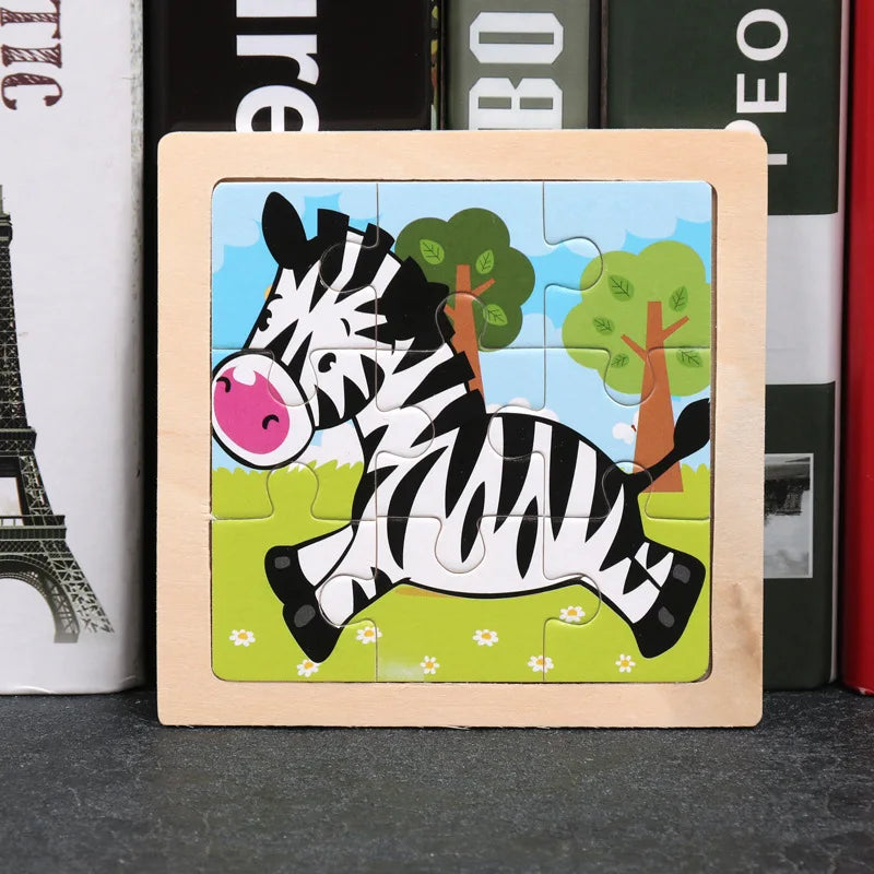 Kids Wooden Cartoon Puzzle – Fun & Educational Tangram Toy!
