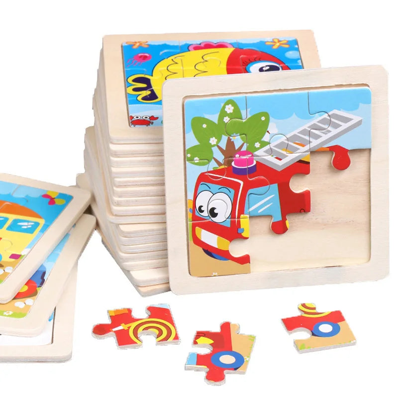 Kids Wooden Cartoon Puzzle – Fun & Educational Tangram Toy!