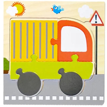 Montessori 3D Wooden Puzzle – Fun & Educational Jigsaw for Toddlers!
