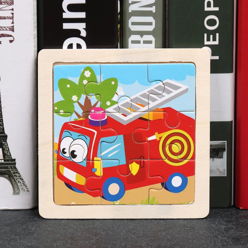 Kids Wooden Cartoon Puzzle – Fun & Educational Tangram Toy!
