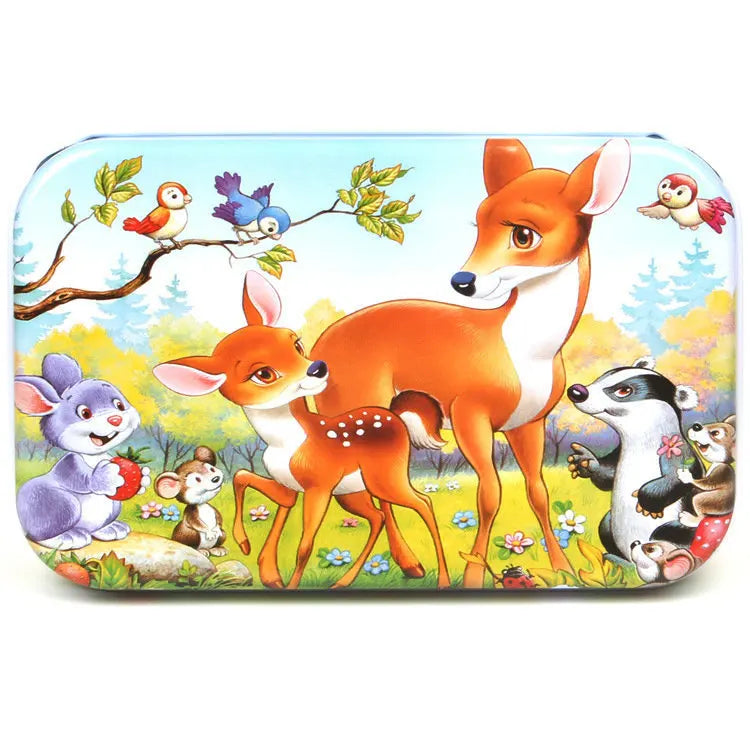 60-Piece Wooden Puzzle Set