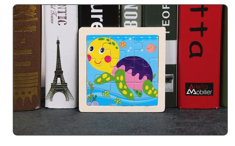 Kids Wooden Cartoon Puzzle – Fun & Educational Tangram Toy!