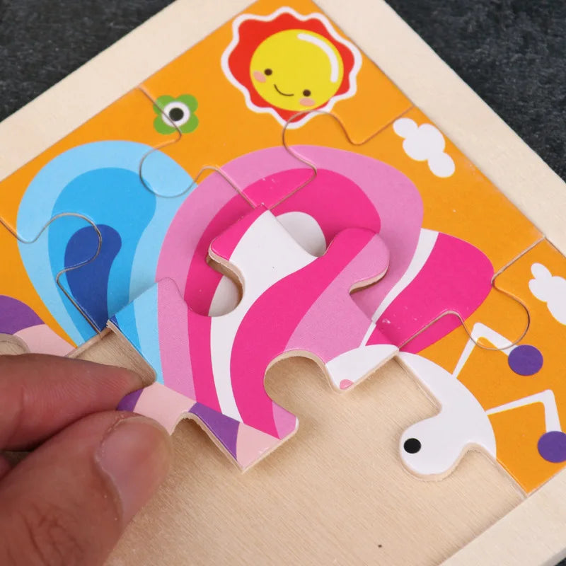 Kids Wooden Cartoon Puzzle – Fun & Educational Tangram Toy!