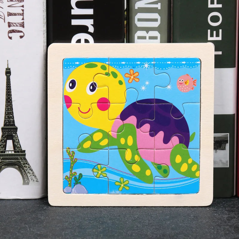 Kids Wooden Cartoon Puzzle – Fun & Educational Tangram Toy!