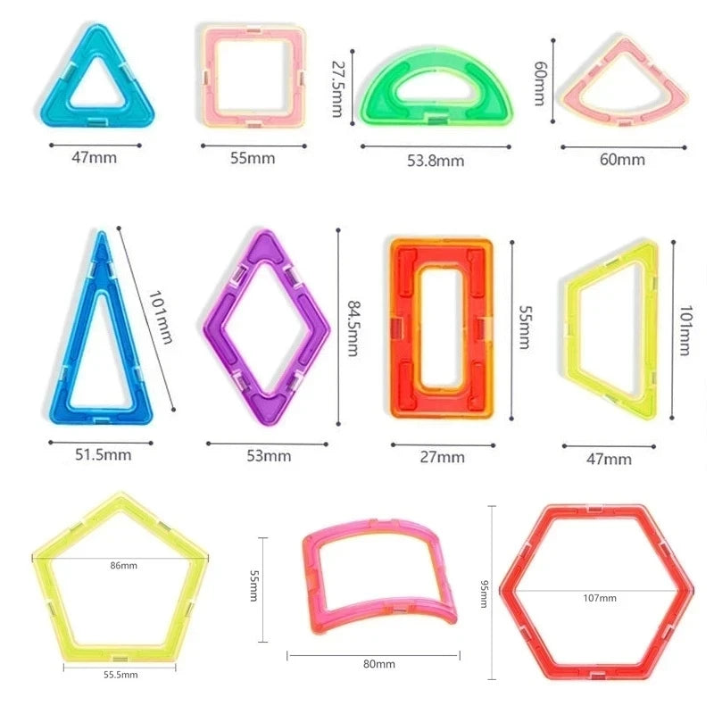 Magnetic Building Blocks Set (30–168pcs) – Shape, Build, Imagine!