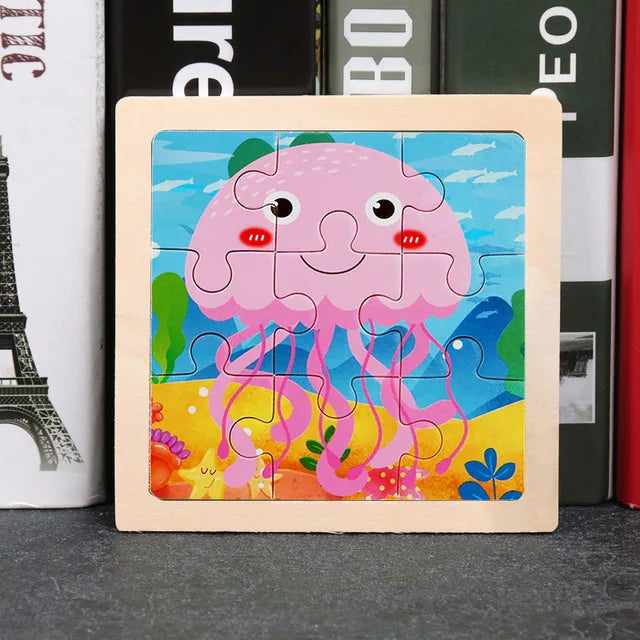 Kids Wooden Cartoon Puzzle – Fun & Educational Tangram Toy!