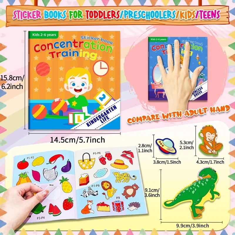 Montessori Cartoon Sticker Books