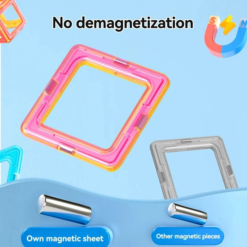 Magnetic Building Blocks Set (30–168pcs) – Shape, Build, Imagine!