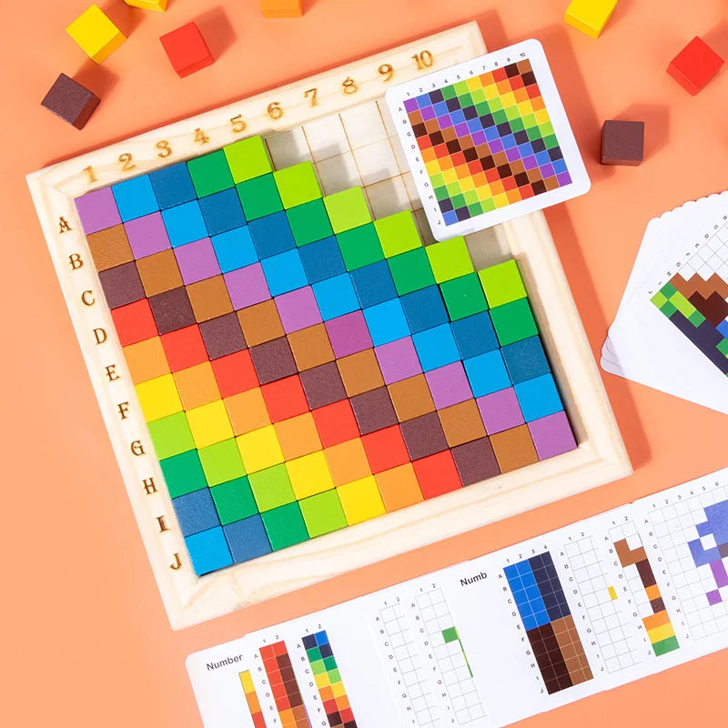 Montessori Colour Building Block Set