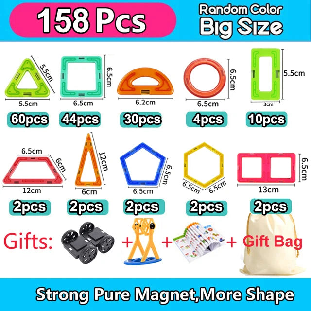 Big Size Magnetic Building Blocks – Creative & Educational Fun!