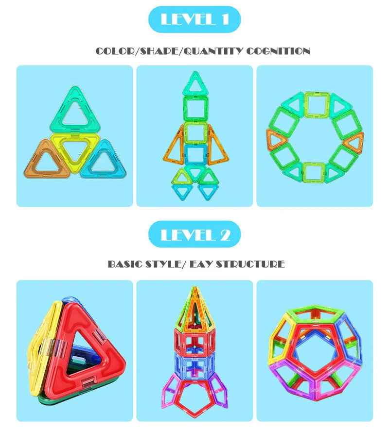 Big Size Magnetic Building Blocks – Creative & Educational Fun!