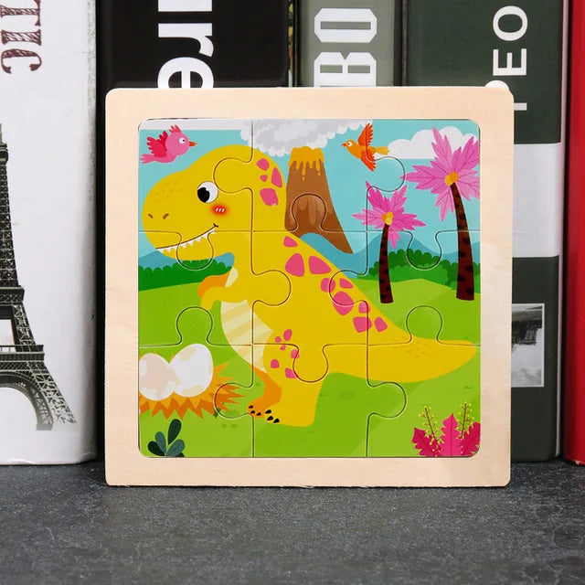 Kids Wooden Cartoon Puzzle – Fun & Educational Tangram Toy!