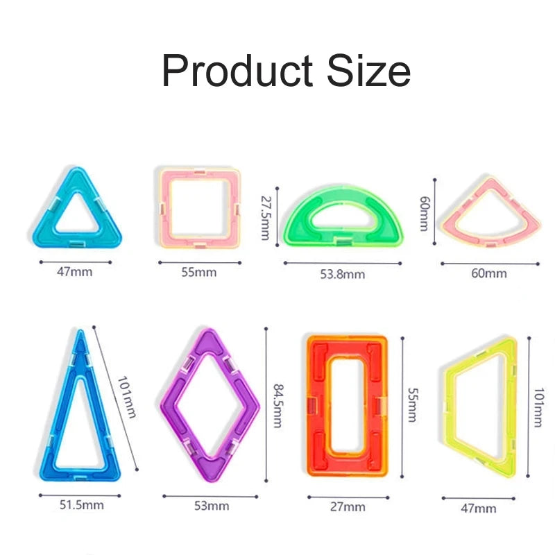 Magnetic Building Blocks Set (30–168pcs) – Shape, Build, Imagine!