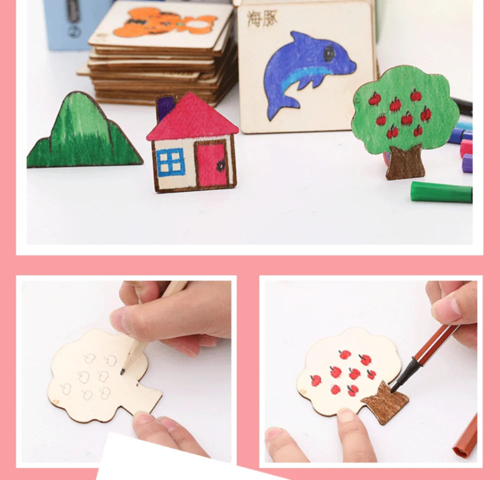 Kids Montessori Drawing Stencil Set – Inspire Creativity & Learning!