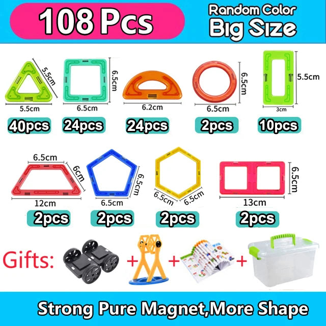 Big Size Magnetic Building Blocks – Creative & Educational Fun!