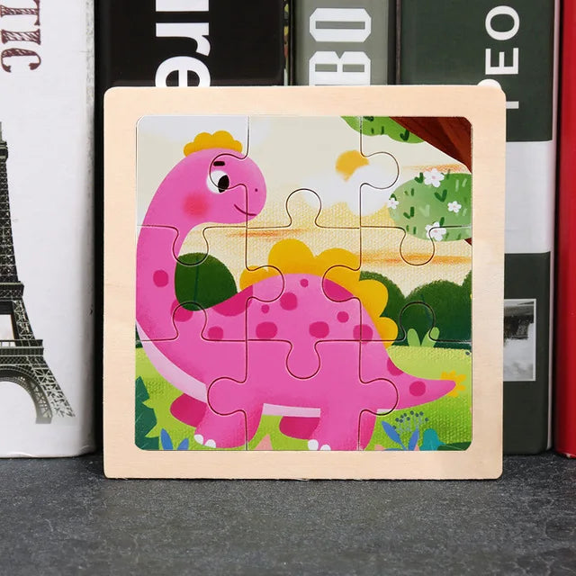 Kids Wooden Cartoon Puzzle – Fun & Educational Tangram Toy!