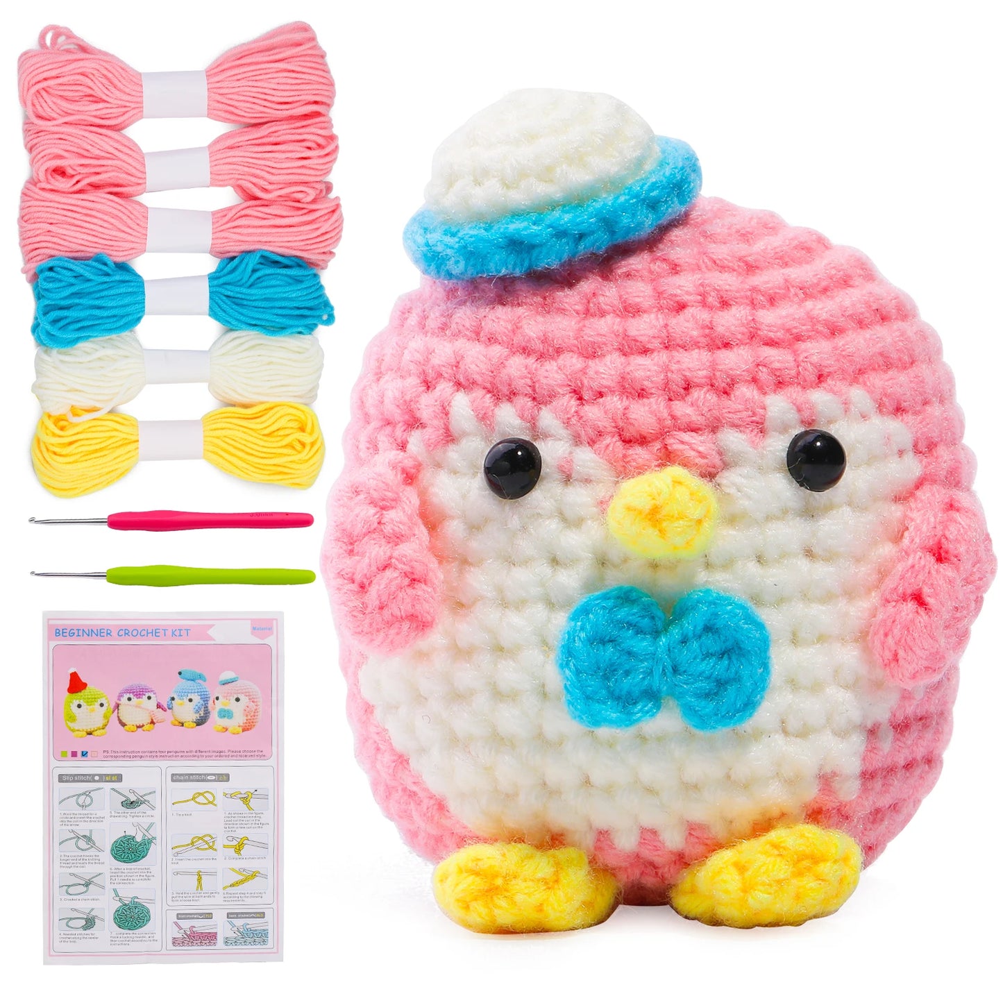 Penguin Crochet Kit for Beginners β Complete DIY Craft Kit