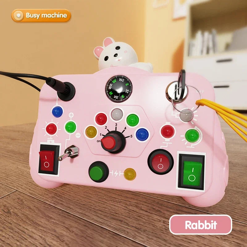 Busy Board LED Lights Switch Sensory Montessori Toy