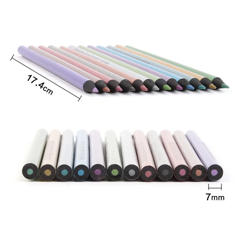 12 Colors Metallic Colored Pencil Set β Back to School Art Supplies for Kids