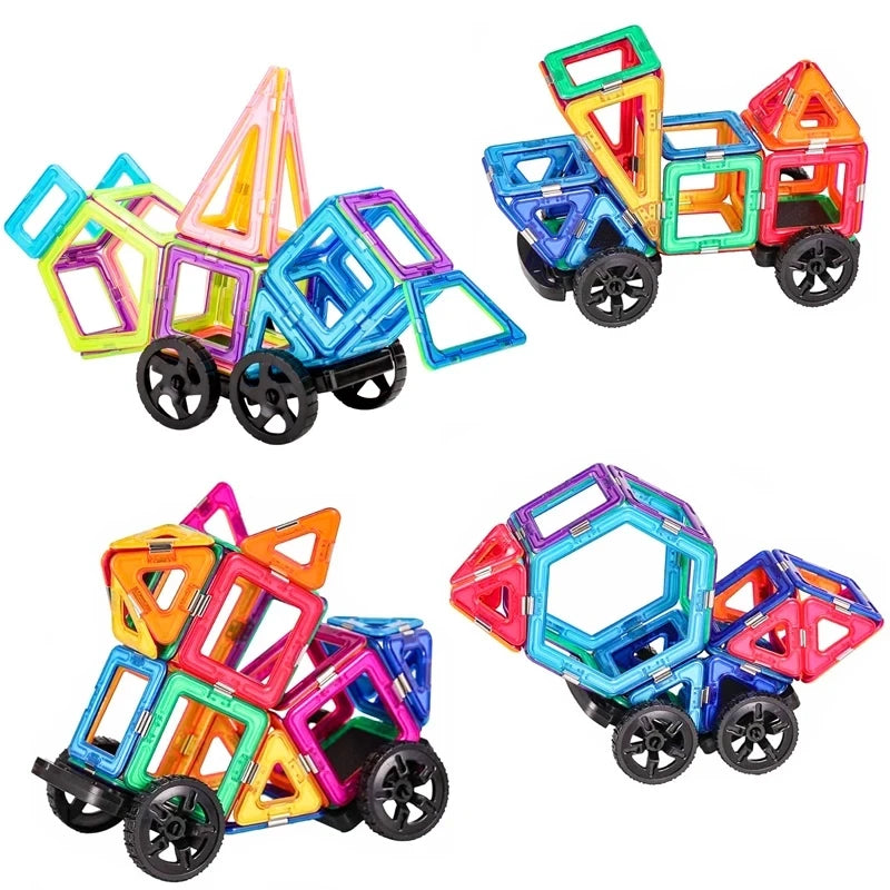Magnetic Building Blocks Set (30–168pcs) – Shape, Build, Imagine!