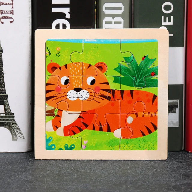 Kids Wooden Cartoon Puzzle – Fun & Educational Tangram Toy!