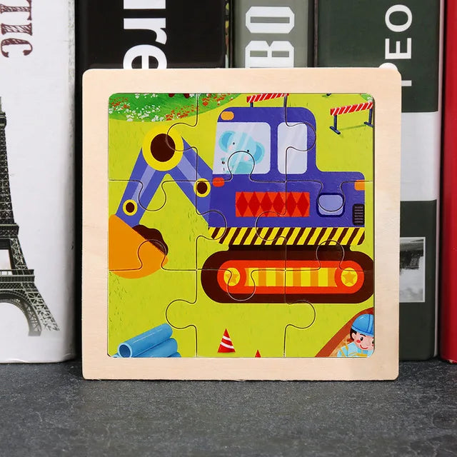 Kids Wooden Cartoon Puzzle – Fun & Educational Tangram Toy!