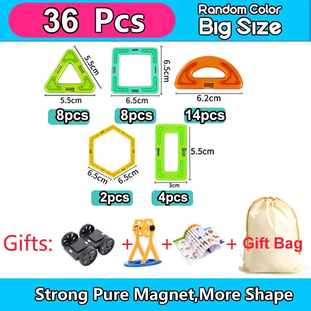 Big Size Magnetic Building Blocks – Creative & Educational Fun!