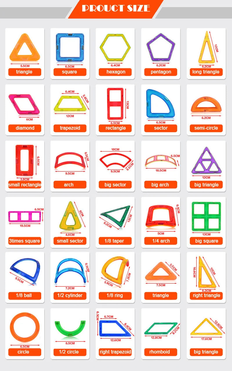 Big Size Magnetic Building Blocks – Creative & Educational Fun!