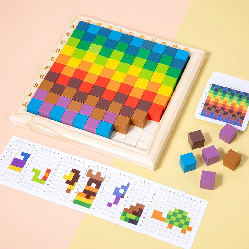 Montessori Colour Building Block Set