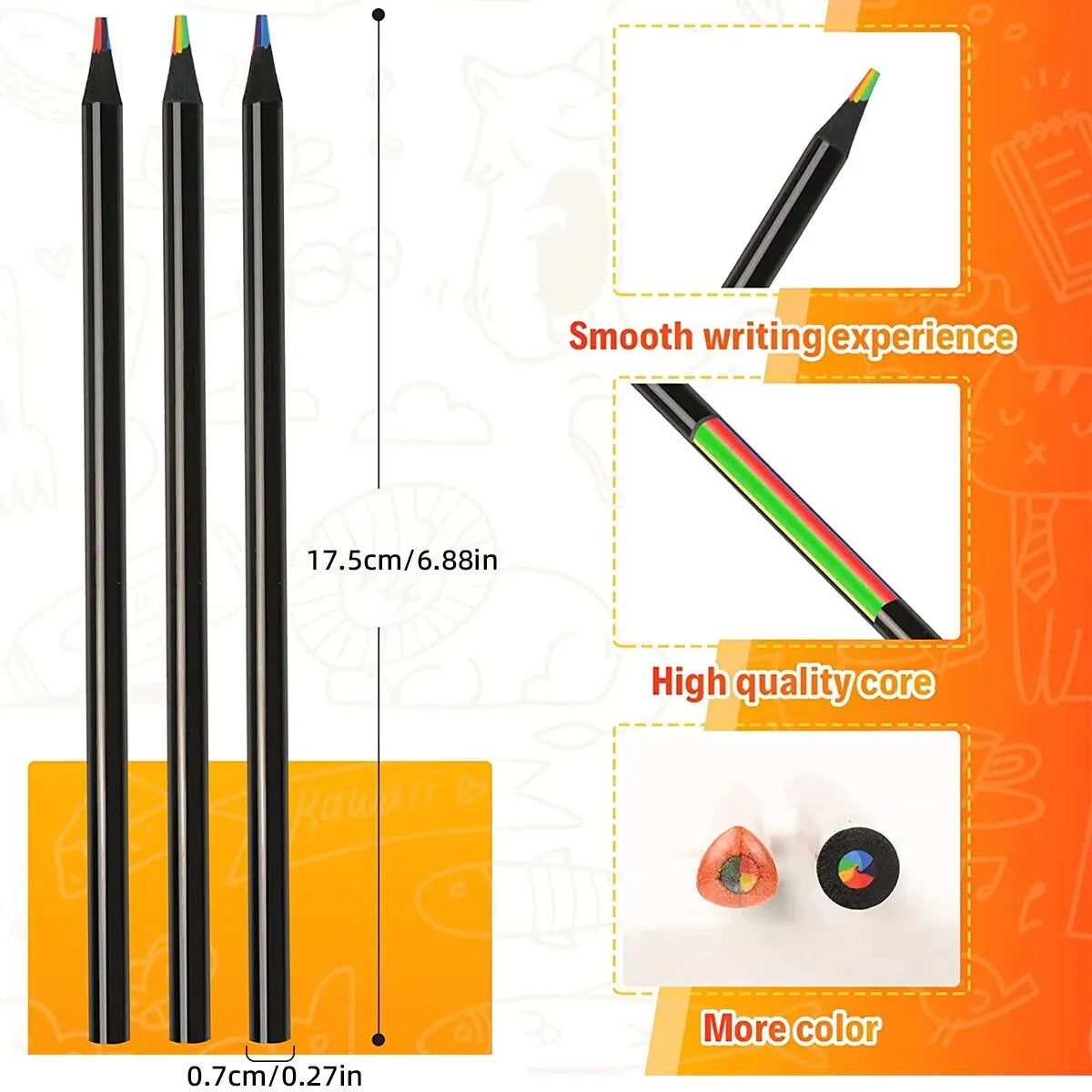 10 Multi-Colored Pencils