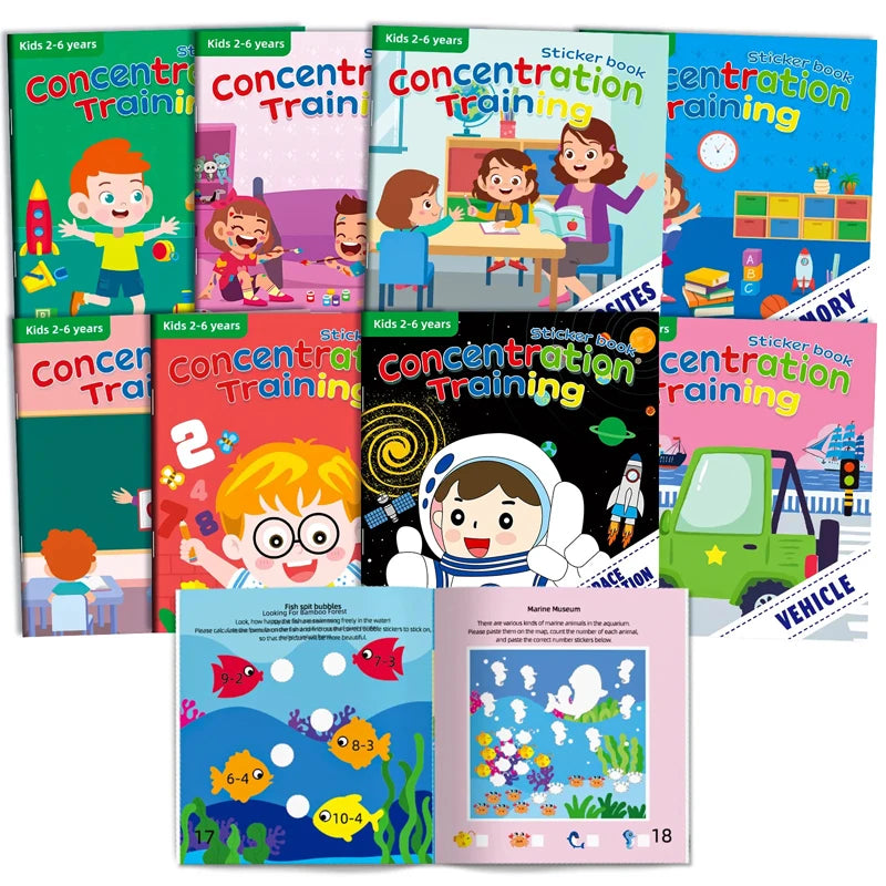 Montessori Cartoon Sticker Books