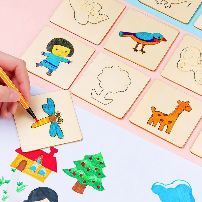 Kids Montessori Drawing Stencil Set – Inspire Creativity & Learning!